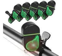 Cithway Clip-On Strike Alert Fish Bite Alarm, Nowatpresent Fishing Bite Alarm with Led Light, A High-Sensitive Sound Sensor, Fishing Pole Bells for Bites Detection (Black 5pcs)