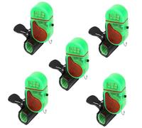 Cithway Clip-On Strike Alert Fish Bite Alarm, Nowatpresent Fishing Bite Alarm with Led Light, A High-Sensitive Sound Sensor, Fishing Pole Bells for Bites Detection (Green 5pcs)