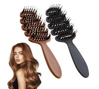 Cithway Volume+ Bristle Hair Brush,2Pcs Slick Back Brushs for Women,Volume, Smoothing & Frizz Control for Volume hair Scalp Massage