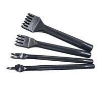 Citian Alloy Stainless Steel 4pcs 4mm 1/2/4/6 Prong Lacing Diamond Stitching Chisel Hole Punches Tool,Sharp Pricking Iron Leather Craft Tool Sets DIY Handwork