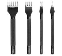 citian Mirror-Polished 4mm Leather Craft Tools Set 1/2/4/6Prong DIY Diamond Stitching Leather Punch, Tapered Punch with Inner Teeth Polishing for Smooth Labor-Saving Operation