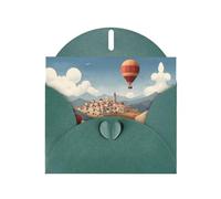 Cities and towns Dark Green Patterns greeting card 6x4 inches with envelope, covering birthdays, weddings and other occasions