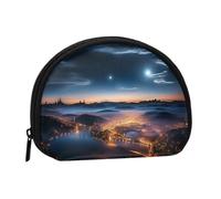 Cities Night View Coin Purse Personalized Coin Bag for Women Men Change Purse Small Wallets with Zipper Mini Shell Coin Pouch Outdoor Shopping Change Storage Bag Handbags Gifts