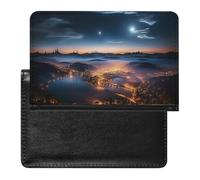 Cities Night View Passport Cover Protector Rfid Blocking Passport Holder Id Card Holder Secure Travel Wallet Organizer for Passport Tickets Credit Cards, style, One Size
