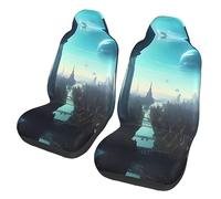 Cities of The Future Dua Sarung JOK Mobil,& Sarung JOK Mobil Depan, Cocok Untuk Sebagian Besar Mobil, SUV, Truk, Van, Dll.