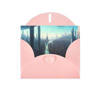 Cities Of The Future Elegant Pearl Paper Holiday Greeting Card For Christmas, Blessing Card,Birthday, Valentine'S Day