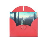 Cities Of The Future Greeting Card, Blank Card With Envelope, 4x6 Inches (Approx. 10x15 Cm), For Events, Weddings,& Birthdays.