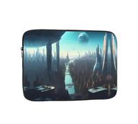 Cities of The Future Printed Laptop Cover Portable Protective Case Suitable for Business Trips and Documents 12 inch