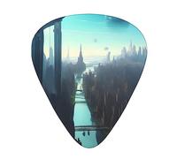 Cities Of The Futureguitar Plectrums 12 Piece Set, 3 Thicknesses For Acoustic Guitar, Bass Guitar, Electric Guitar And More.