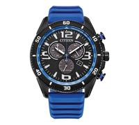 Citizen Gents Sport Chronograph Eco Drive Blue Silicone Strap Watch