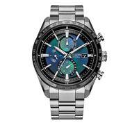 Citizen Attesa Men's Eco-Drive Irridescent Dial & Silver Tone Super Titanium Bracelet Watch