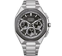 Citizen Eco-Drive Attesa Men's Eco-Drive Black Dial & Silver Tone Super Titanium Bracelet Watch