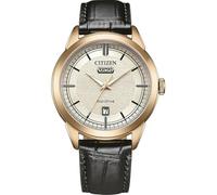 Citizen AW0153-04A Eco-Drive Men's Solar Watch Stainless Steel Rose Gold Leather Strap 40mm