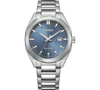 Citizen BM7620-83M Eco-Drive Men's Solar Watch Stainless Steel Silver Blue Dial 38mm 10ATM