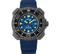 Citizen Bn0227-09l Men's Promaster Marine Eco-drive Diver Watch, Blue Dial, Blue Polyurethane Strap