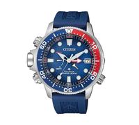 Citizen Bn2038-01l Men's Promaster Aqualand Eco-drive Diver 200m Watch, Blue Dial, Blue Polyurethane Strap