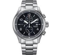 Citizen Ca0810-88e Men's Eco-drive Chronograph, Black Dial, Super Titanium Bracelet