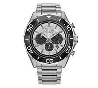Citizen Modern Eco-Drive Chrono 43mm Men's Ceramic Bezel & Stainless Steel Watch