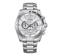 Citizen Chrono AN8200-50A Mens Chronograph | Analogue chronograph, crystal glass, 10 bar waterproof, date, stopwatch: max. 60 minutes, stainless steel strap