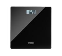 Citizen Digital Bathroom Scales, Accurate Weighing Scale for Body Weight, Large LCD Display, Step-On Technology, Ultra Slim 22mm Tempered Glass, kg/lb/st, Battery Included, Black