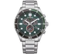 Citizen Eco-Drive Aqua Chronograph AT2561-81X - Man - 43 mm - Analogue - Quartz - Mineral Glass Green 22 mm