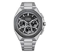 Citizen Eco-Drive Attesa Men's Eco-Drive Black Dial & Silver Tone Super Titanium Bracelet Watch