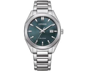 Citizen Eco-Drive BM7620-83X - Unisex - 38 mm - Analogue - Quartz - Mineral Glass Green 20 mm
