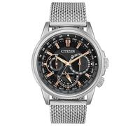 Citizen Calendrier Eco-Drive Men's Stainless Steel Bracelet Watch natural
