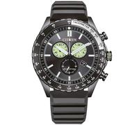 Citizen Eco-Drive Chronograph AT2565-05E - Man - 43 mm - Analogue - Quartz - Mineral Glass Black 20 mm