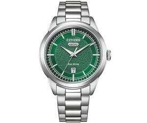Citizen Eco-Drive Day-Date AW0151-85X - Man - 40 mm - Analogue - Quartz - Mineral Glass Green 20 mm