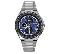 Citizen Eco-Drive GMT Chronograph Titanium Blue Dial 100M Men's Watch AT8238-84L