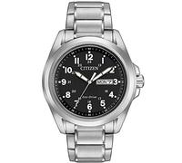 Citizen AW0050-82E Men's Sport Day Date Bracelet Strap Watch, Silver/Black