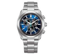 Citizen Eco-Drive Men's Solar Watch Chronograph Titanium/Blue AT2590-59L