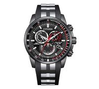 Citizen Eco-Drive Perpetual Chrono A.T Black Stainless Steel Bracelet Watch