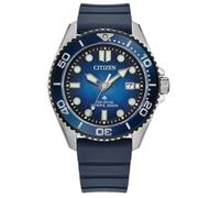Citizen BN0267-04L Promaster Marine Eco-Drive Men's Solar Watch 40mm | Blue dial, sapphire crystal, blue silicone strap, 20 ATM, screw-down crown and clockwise bezel