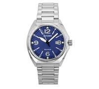 CITIZEN Eco-Drive Solar Men's Watch with 40 mm Diameter and Date in Various Designs, Blue / Metal Strap, Bracelet