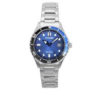 Citizen Eco-Drive Stainless Steel Blue Dial AW1821-89L 100M Unisex Watch