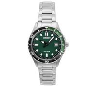 Citizen Eco-Drive Stainless Steel Green Dial AW1828-80X 100M Unisex Watch