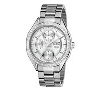 Citizen Eco-Drive Women's Watch, White Dial, 35mm, FD1060-55A | Eco-Drive Solar Powered, Mineral Crystal, Fold-Over Clasp, Stainless Steel Bracelet, 16mm, Stainless Steel Case