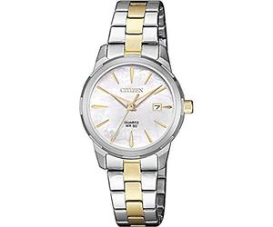 Citizen Elegance EU6074-51D Wristwatch for women | Quartz, crystal glass, 5 bar waterproof, 2 year power reserve, date, stainless steel strap