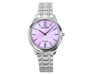 Citizen Elegance Stainless Steel Pink Dial Solar EM0411-71X Women's Ladies Watch