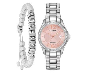 Citizen FE1140-86X Silhouette Crystal Watch And Bracelet Gift Set - W92939