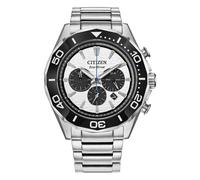 Citizen Gents Sport Chronograph White Dial Stainless Steel Eco Drive Watch