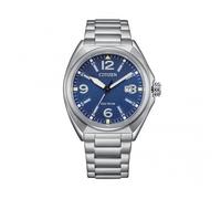 Citizen Gents Sport Military Blue Dial Stainless Steel Eco Drive Watch