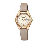Citizen KH3-525-90 Wicca Solar Tech Watch, Waterproof, Popular, Leather Strap, White, Day & Date, Beige, gold, Simple Feminine, gold, Simple Feminine