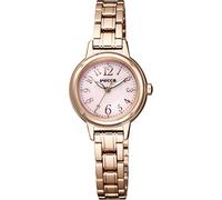 Citizen KH9-965-91 Wicca Solar Tech Wristwatch, Simple Cute Design, Women's, Dial Color - Pink Gold, Watch