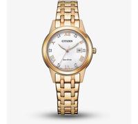 Citizen Ladies eco 29mm Gold Plated White Dial Watch FE1243-83A