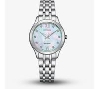Citizen Ladies Eco Drive Silver Tone Diamond Mother Of Pearl Watch EM0891-58N