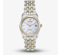 Citizen Ladies Eco Drive Two Tone Mother Of Pearl Dial Watch EW2296-58D