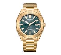 Citizen Eco-Drive Men's Green Dial Rose Gold Tone Bracelet Watch